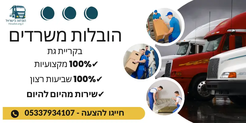 באנר הובלות משרדים בקריית גת